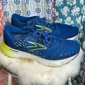 Brooks Glycerin Blue with Yellow Accents Running Shoes